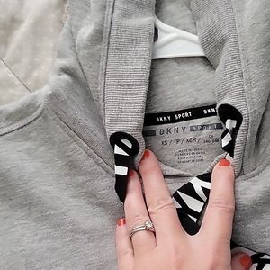 Dkny grey hooded dress, Small/medium